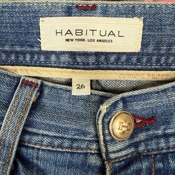 Habitual Los Angeles Womens Low Rise Bootcut Jeans Medium Wash Size 26 Long Tall - Picture 9 of 10
